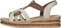 Rieker Beige Taupe Gevlochten Sandaal Beige - Thumbnail 5