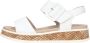 Rieker Witte leren sandaal met print White Dames - Thumbnail 24