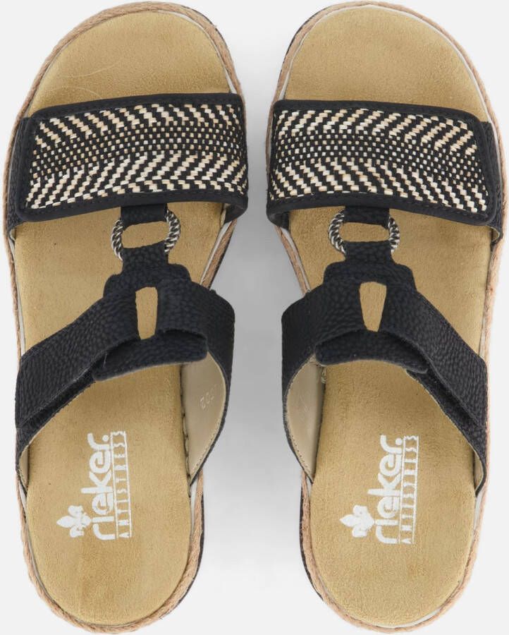 Rieker slippers zwart deals