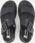 Rieker Zwarte leren sandaal met print Black Dames - Thumbnail 12