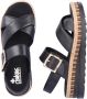 Rieker Comfortabele Leren Sandalen met Verhoogde Zool Black Dames - Thumbnail 8