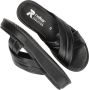 Rieker Comfortabele Zwarte Leren Zomerslipper Black Dames - Thumbnail 3