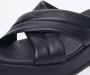 Rieker Comfortabele Zwarte Leren Zomerslipper Black Dames - Thumbnail 9