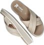 Rieker Comfortabele Leren Sliders voor Vrouwen Beige Dames - Thumbnail 5