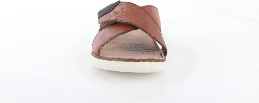 Rieker Slippers cognac Imitatieleer