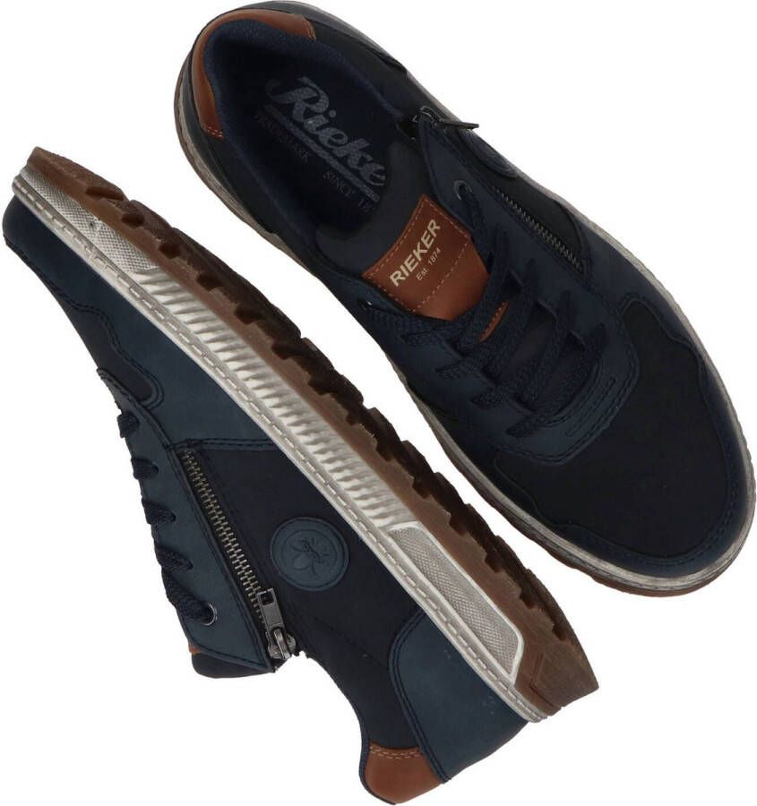 Rieker Sneakers Vrijetijdsschoen halfschoen veterschoen met contrastafwerking - Foto 8