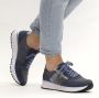 Rieker Comfortabele leren sneaker met blauwe accenten Blue Dames - Thumbnail 12