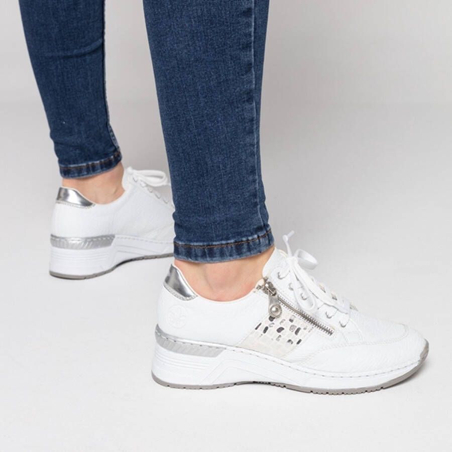 Rieker Sneakers met sleehak veterschoen lage schoen sneaker met losse inlegzool smalle vorm - Foto 14