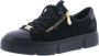 Rieker Basic Zwarte Sneaker met Leren Bovenwerk en Rits Black Dames - Thumbnail 5