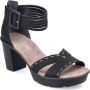 Rieker Zwarte Synthetische Hoge Hak Sandalen Zwart Dames - Thumbnail 13
