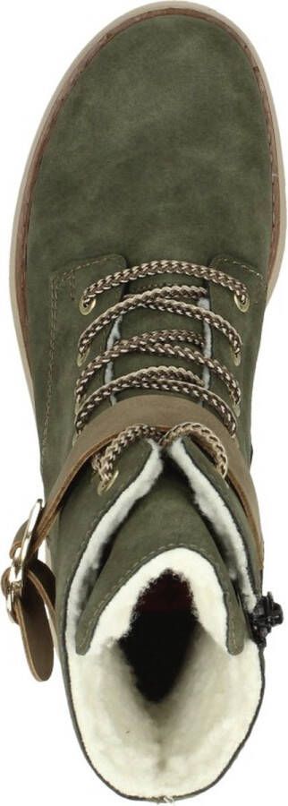 Rieker Groene veterschoen met teddyvoering Green Dames - Foto 13