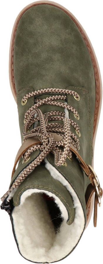 Rieker Groene veterschoen met teddyvoering Green Dames - Foto 14