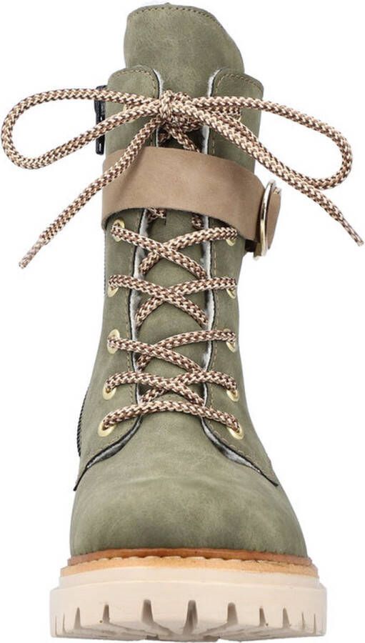 Rieker Groene veterschoen met teddyvoering Groen Dames - Foto 8