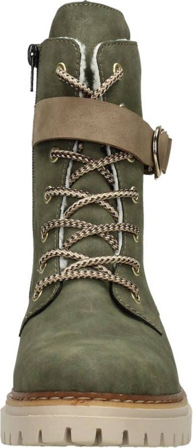 Rieker Groene veterschoen met teddyvoering Groen Dames - Foto 14