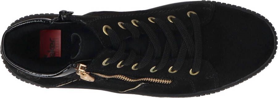 Rieker Veterboots zwart Synthetisch