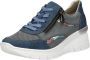 Rieker Trendy Blauwe Veterschoenen voor Dames Blauw Dames - Thumbnail 9