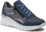 Rieker Trendy Blauwe Veterschoenen voor Dames Blauw Dames - Thumbnail 10