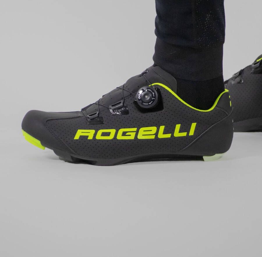Rogelli Ab-410 Fietsschoenen Raceschoenen Unisex Zwart Fluor
