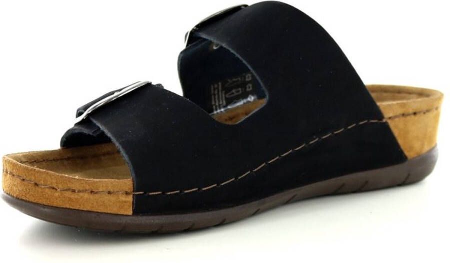 Rohde 5856 90 Dames slipper Zwart nubuck