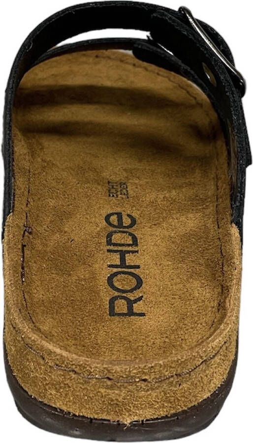 Rohde 5865 90 Rodigo Black-slippers-slippers -lederen slippers