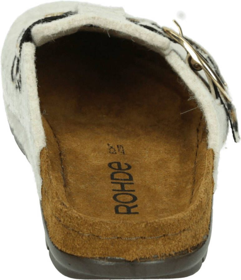 Rohde 6190 Dames pantoffels Wit beige