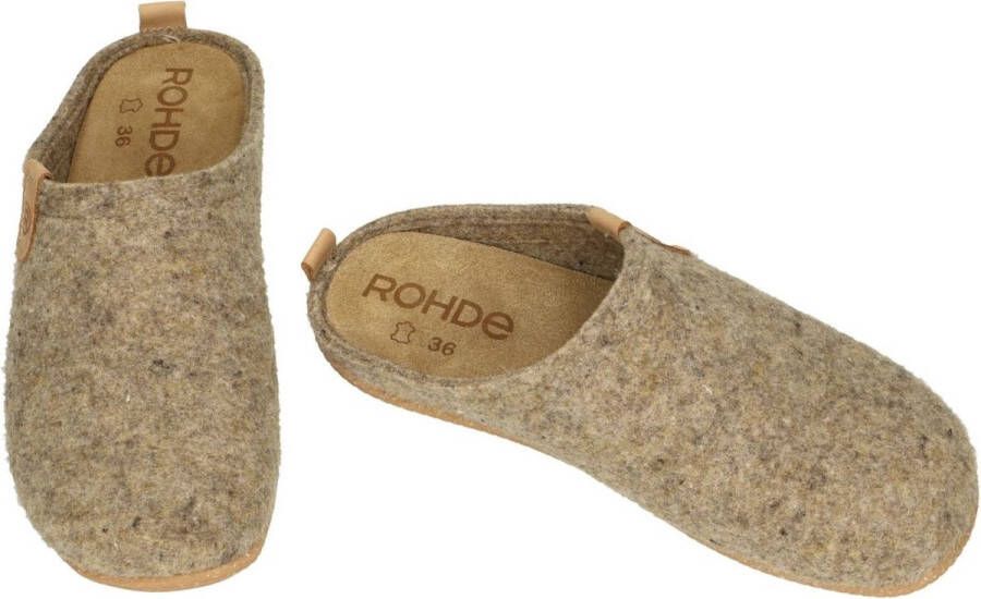 Rohde -Dames beige pantoffels