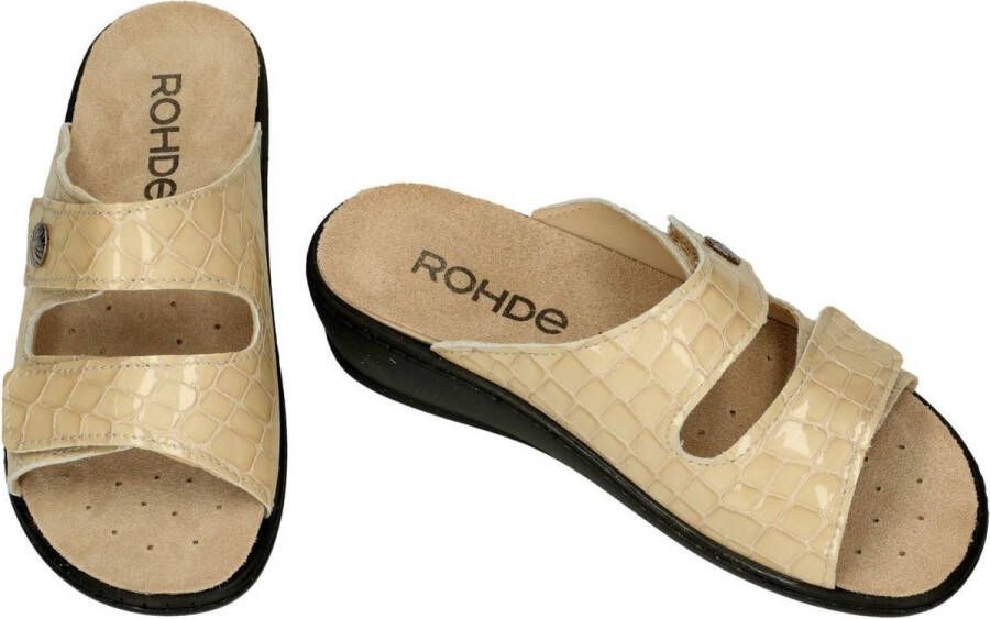 Rohde -Dames beige slippers & muiltjes