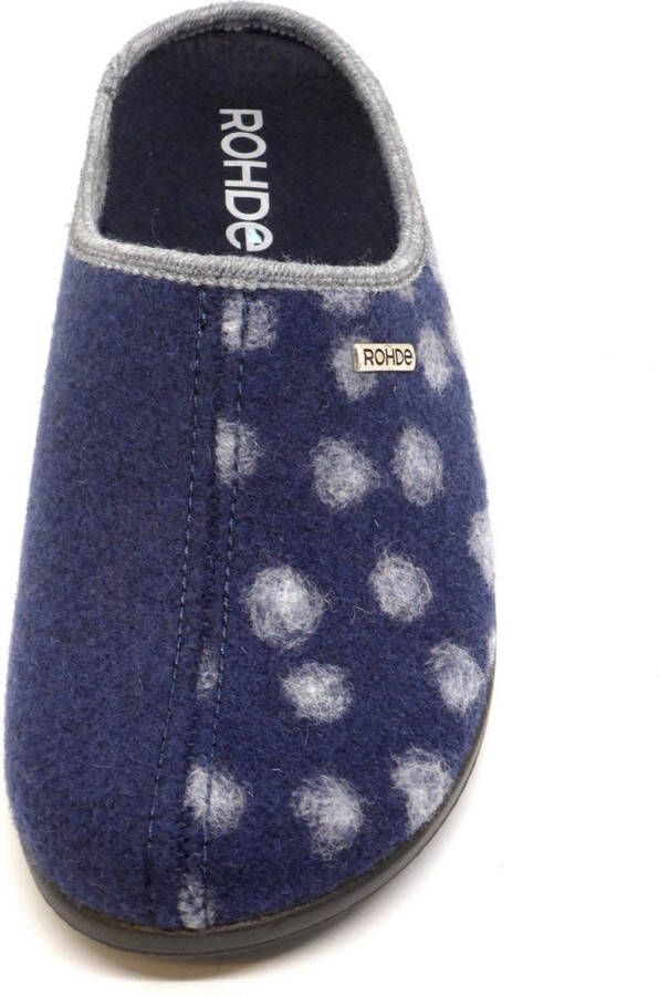 Rohde Dames Pantoffel Muil 6551-56 Blauw Combi