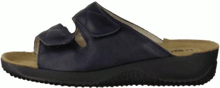 Rohde Dames Slipper Klittenbandsluiting Blauw