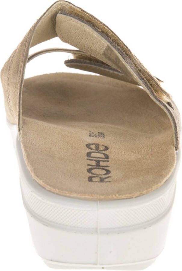 Rohde Dames Slippers Met Klittenband Sluiting Goud - Foto 3