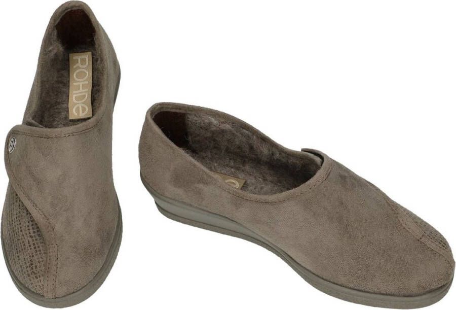 Rohde -Dames taupe pantoffels