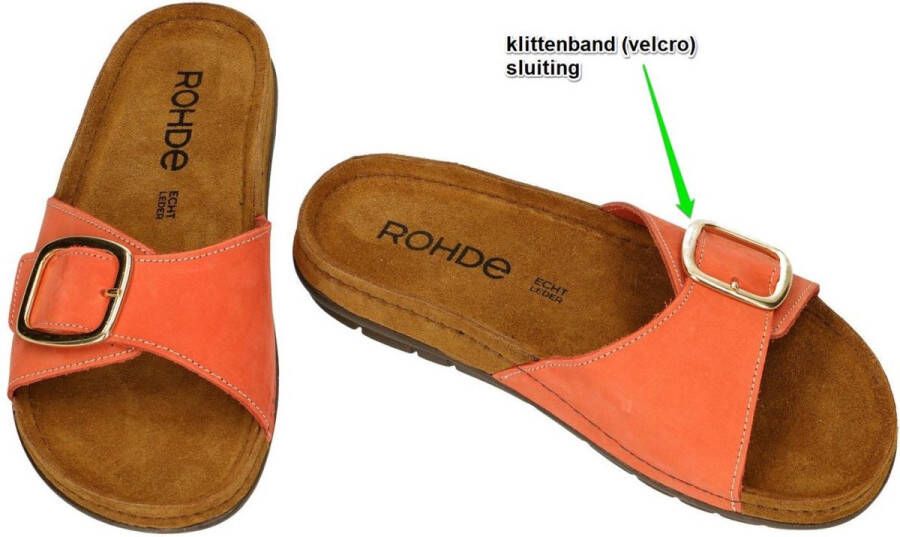 Rohde -Dames terracotta slippers & muiltjes - Foto 2