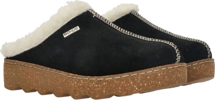 Rohde -Dames zwart pantoffels