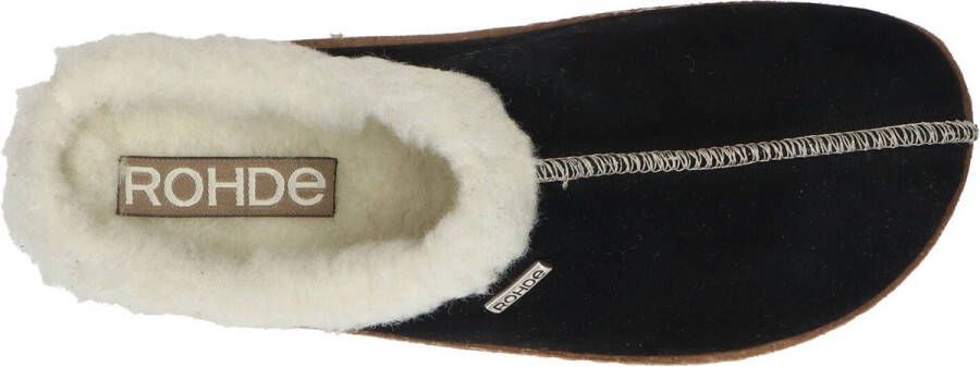 Rohde -Dames zwart pantoffels