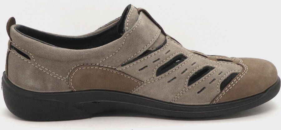 Rohde Heren Klittenbandschoen 1235-17 Taupe Grijs