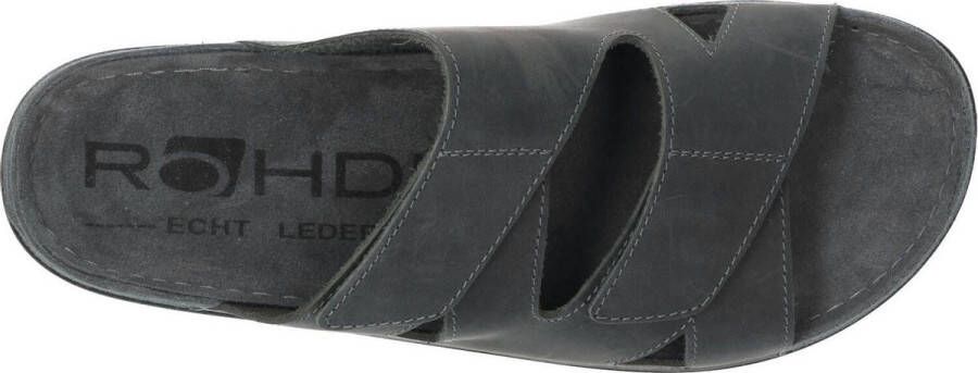 Rohde Heren slippers Open Teen donkergrijs Schoenen