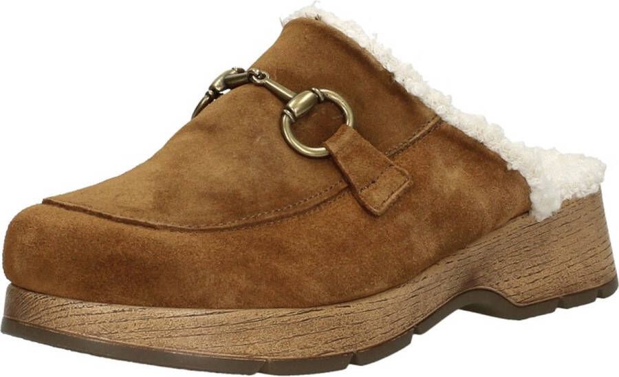 Rohde Pantoffels Cognac Synthetisch Dames