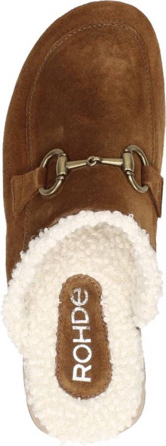 Rohde Pantoffels Cognac Synthetisch Dames