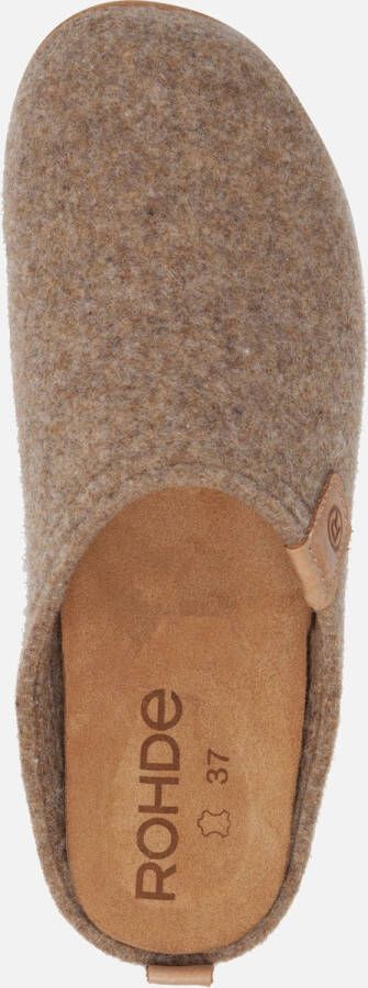 Rohde Pantoffels taupe Vilt 272230 Dames