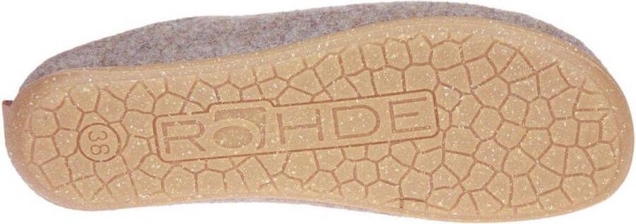 Rohde Pantoffels taupe Vilt 272230 Dames