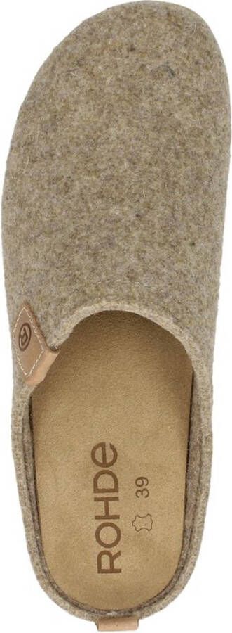 Rohde Pantoffels taupe Vilt 272230 Dames