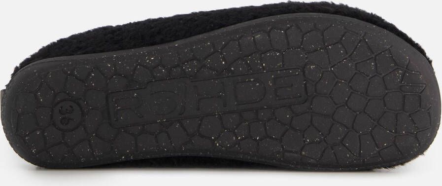 Rohde Pantoffels zwart Synthetisch Dames