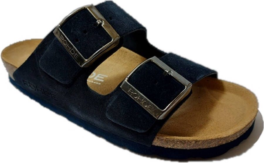 Rohde Slipper 5590 Donkerblauw Suède