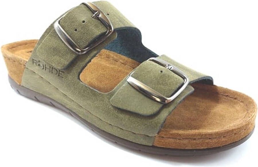 Rohde Slipper 5856 Olijf Groen Nubuck - Foto 2