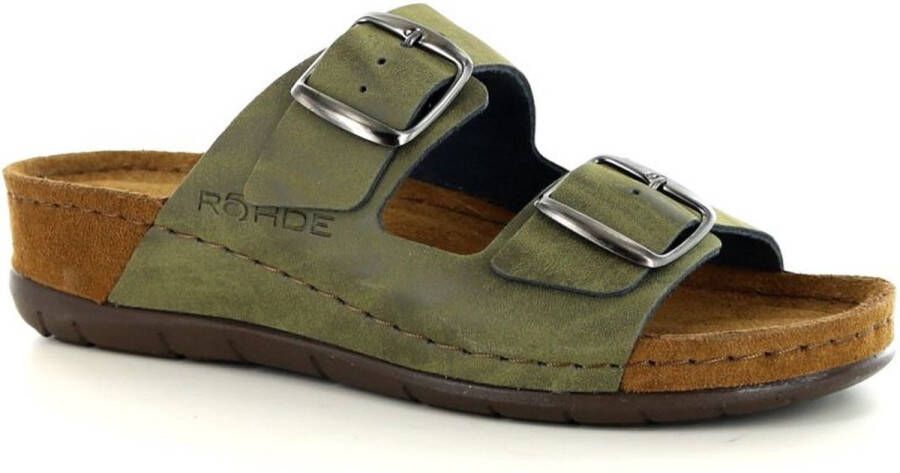 Rohde Slipper 5856 Olijf Groen Nubuck - Foto 5