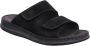 Rohde Slipper Heren Leder Zwart Klittenband 6241 - Thumbnail 5