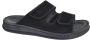 Rohde Slipper Heren Leder Zwart Klittenband 6241 - Thumbnail 8