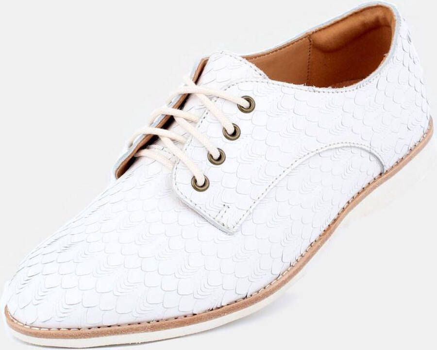 Rollie Dames Veterschoen Derby Geo White