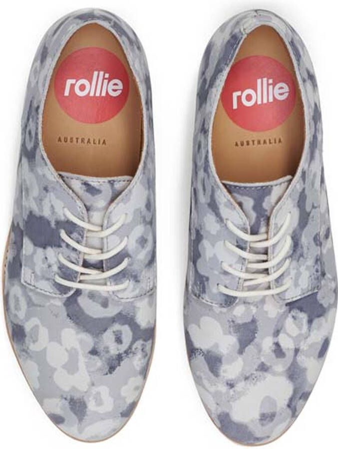 Rollie Dames Veterschoen Derby Grey Floral