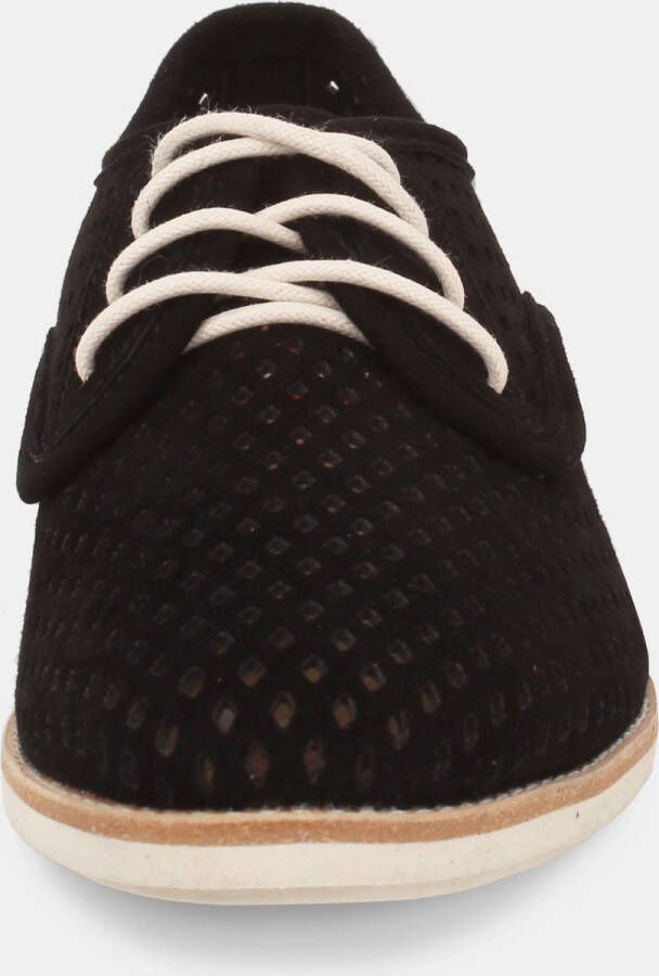 Rollie Dames Veterschoen Derby Punch Black Suede